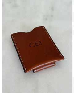 CEJ - British Tan Leather Money Clip