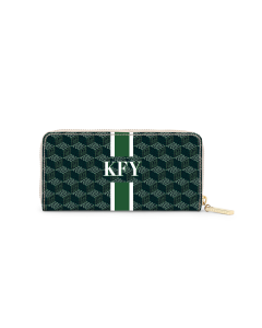 Crosby Zipper Wallet - Monogram Stripe