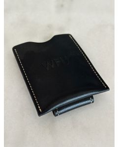 WFU - Black Leather Money Clip