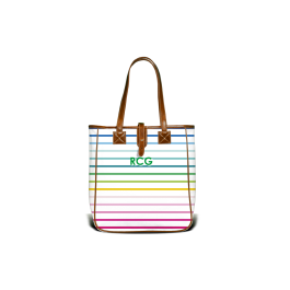 Savannah Zippered Tote - Emily Ley Monogram Stripe