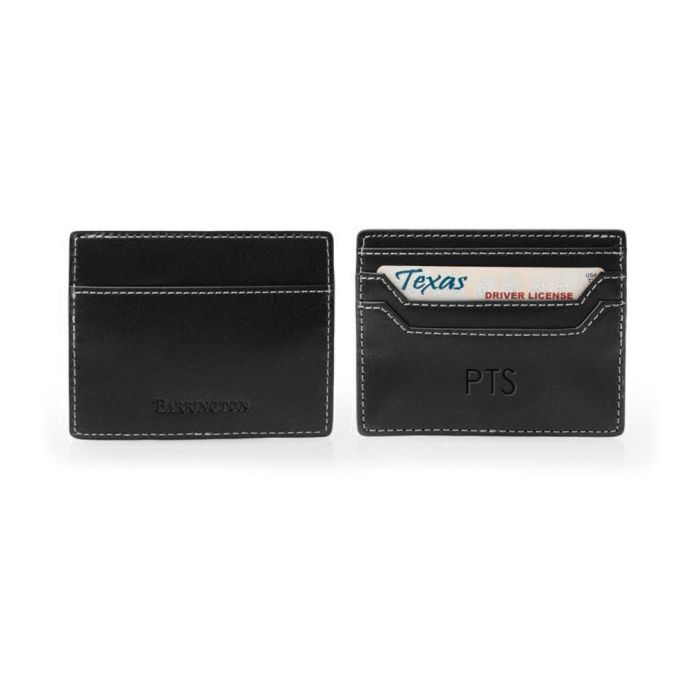 Covington Slim: Stylish Black Leather Card Case