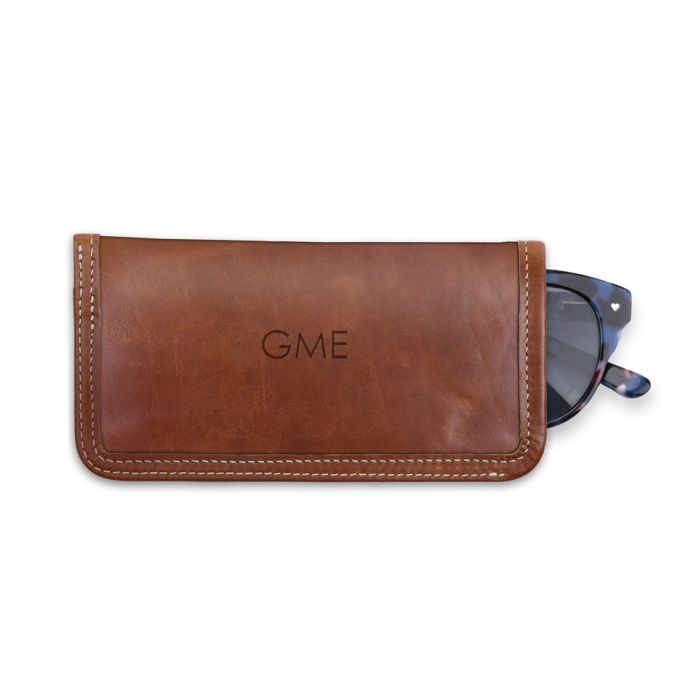 Personalized Leather Sunglasses Case
