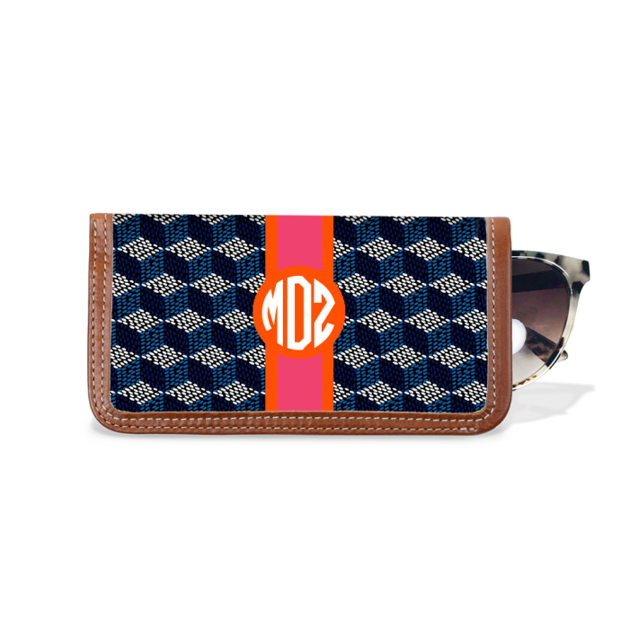 Eyeglass Case - Caitlin Wilson Monogram Stripe