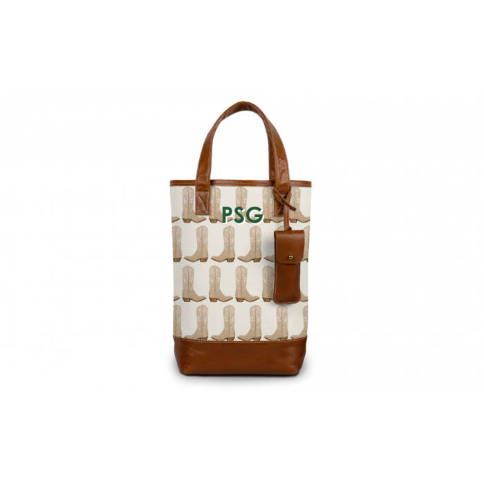 Monogrammed wine tote sale