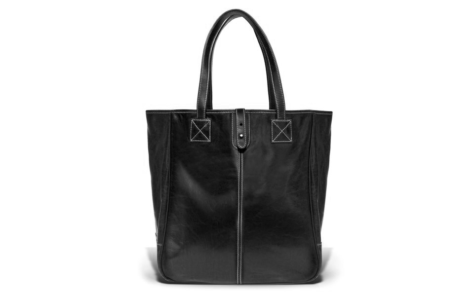 Nantucket Tote - Black Florentine Leather