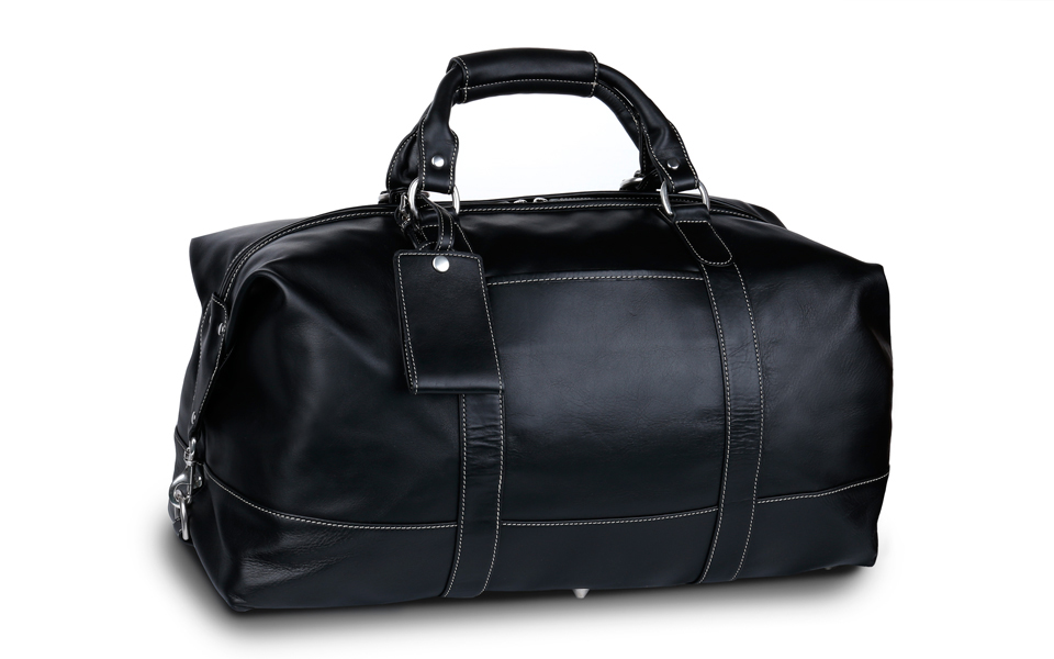 Captain's Bag - Black Florentine Leather