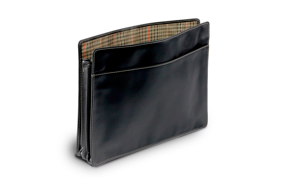 St. James Expandable Folio - Black Florentine Leather