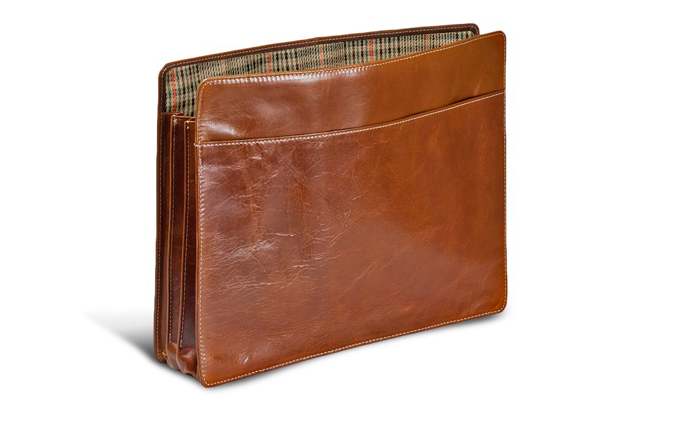 St. James Expandable Folio - British Tan Florentine Leather