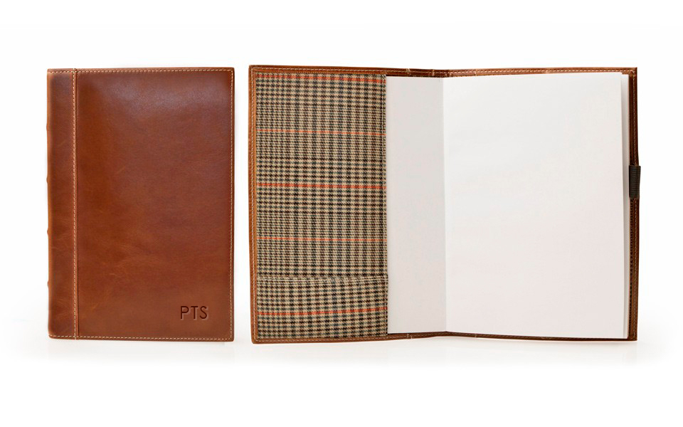 Junior Old English Book Jacket - British Tan Florentine Leather