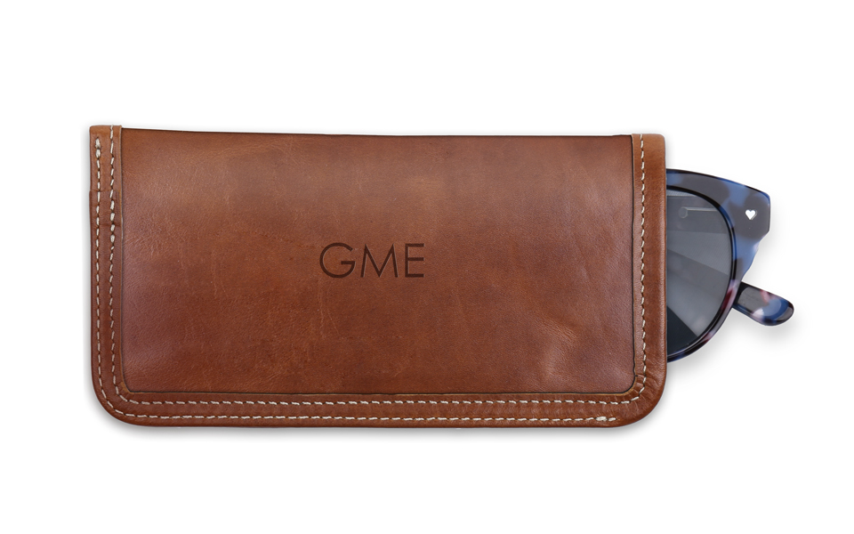 Glasses Case - British Tan Florentine Leather