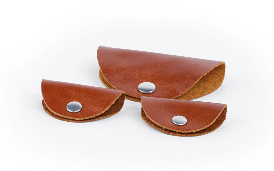 Cord Wrap - 3 Piece Set - British Tan Florentine Leather