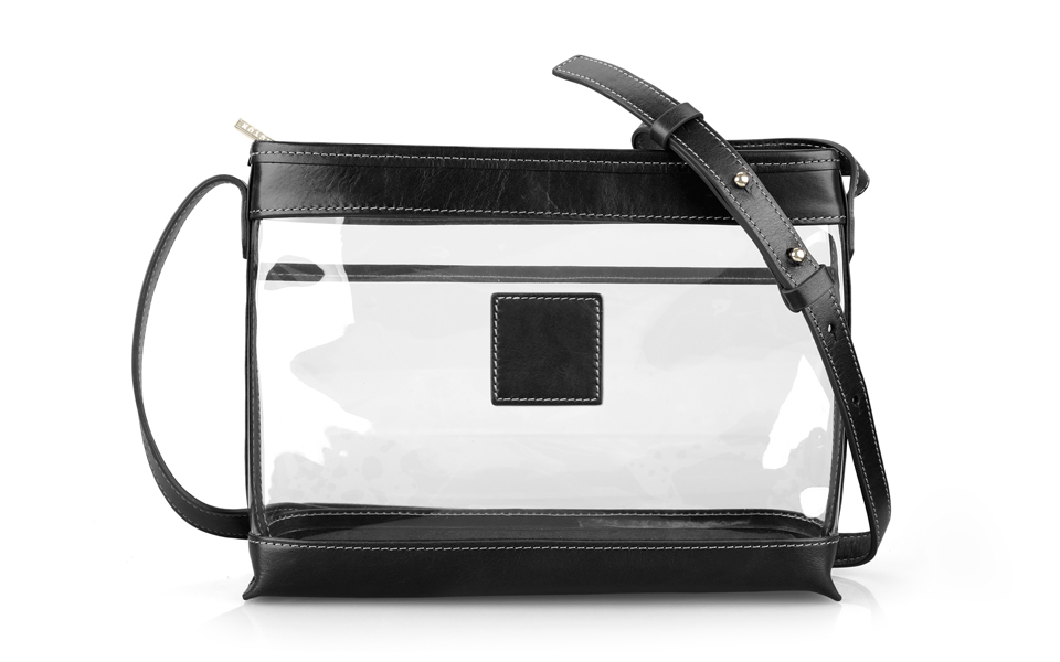 Clear Norfolk Crossbody - Black Florentine