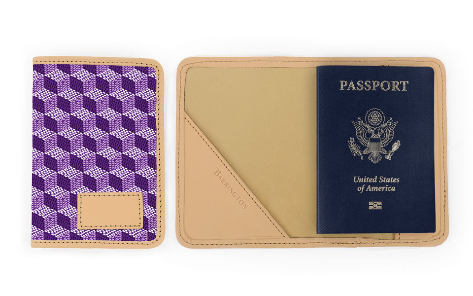 Glasgow Passport Case - Leather Patch