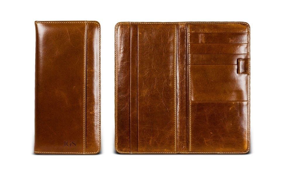 Travel Organizer - British Tan Florentine Leather