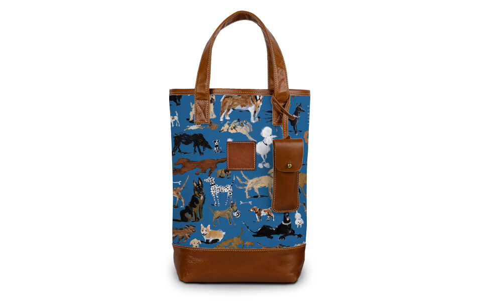 Westport Wine Tote - Drawbertson - Leather Patch